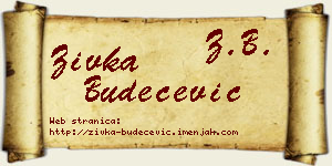 Živka Budečević vizit kartica
